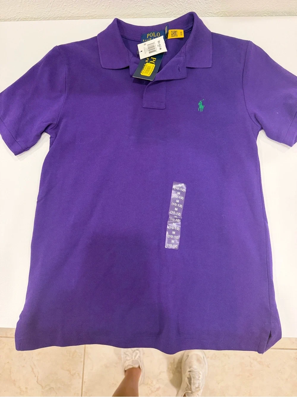 Ralph Lauren Kids Purple Polo with Green Pony